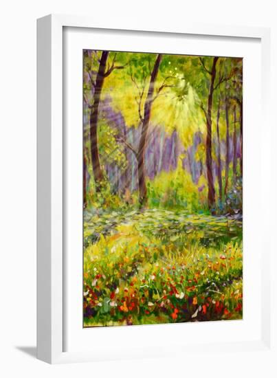 Secret Sunlit Meadow-Valery Rybakow-Framed Art Print