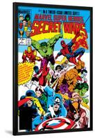 Secret Wars No.1 Cover: Captain America-Mike Zeck-Lamina Framed Poster