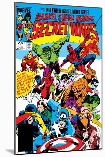 Secret Wars No.1 Cover: Captain America-Mike Zeck-Mounted Poster