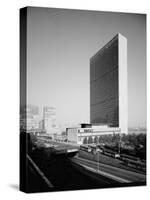 Secretariat Building and Dag Hammarskjold Library at the United Nations Headquarters in New York-null-Stretched Canvas