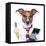 Secretary Dog-Javier Brosch-Framed Stretched Canvas