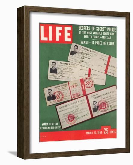 Secrets of the Soviet Secret Police, Varied Identities of a Working Red Agent, March 23, 1959-Herbert Orth-Framed Photographic Print