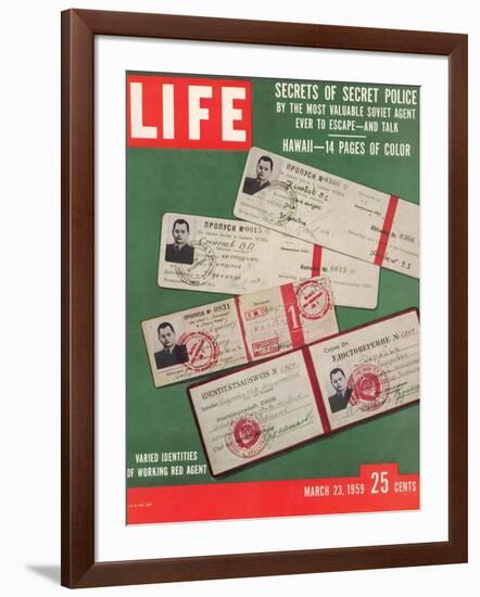 Secrets of the Soviet Secret Police, Varied Identities of a Working Red Agent, March 23, 1959-Herbert Orth-Framed Photographic Print