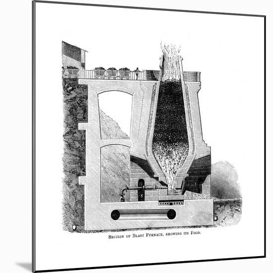 Section of a Blast Furnace, Showing its Food, C1880-null-Mounted Giclee Print