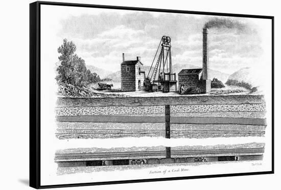 Section of a Coal Mine, 1860-Thomas Dick-Framed Stretched Canvas