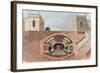 Section of a London Underground Station. England. Colored Engraving from L'univers Illustré. Late-Tarker-Framed Giclee Print