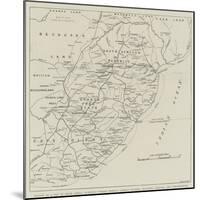 Section of a Map of South Africa-null-Mounted Premium Giclee Print