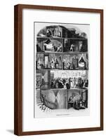 Section of a Parisian Building, Le Magasin Pittoresque, Engraved by John Quartley-Karl Girardet-Framed Giclee Print