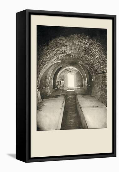 Section of a Sewer in Paris-A. Pepper-Framed Stretched Canvas