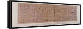 Section of Papyrus Inscribed with Cursive Hieroglyphs-null-Framed Stretched Canvas