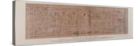 Section of Papyrus Inscribed with Cursive Hieroglyphs-null-Stretched Canvas