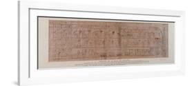 Section of Papyrus Inscribed with Cursive Hieroglyphs-null-Framed Giclee Print