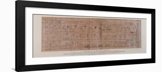 Section of Papyrus Inscribed with Cursive Hieroglyphs-null-Framed Giclee Print