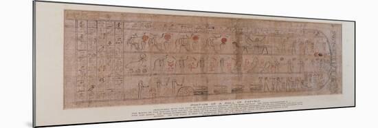 Section of Papyrus Inscribed with Cursive Hieroglyphs-null-Mounted Giclee Print