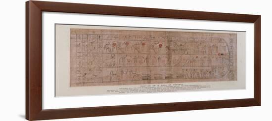 Section of Papyrus Inscribed with Cursive Hieroglyphs-null-Framed Giclee Print