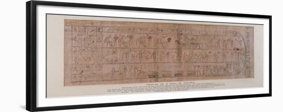 Section of Papyrus Inscribed with Cursive Hieroglyphs-null-Framed Giclee Print