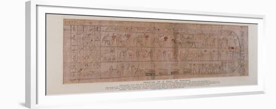 Section of Papyrus Inscribed with Cursive Hieroglyphs-null-Framed Giclee Print