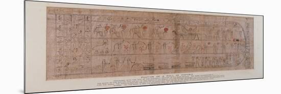 Section of Papyrus Inscribed with Cursive Hieroglyphs-null-Mounted Giclee Print