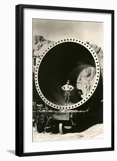 Section of Pipe, Boulder Dam, Nevada-null-Framed Art Print