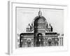 Section of St. Peter's Basilica in Vatican from Drawing by Michelangelo-null-Framed Giclee Print