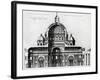 Section of St. Peter's Basilica in Vatican from Drawing by Michelangelo-null-Framed Giclee Print