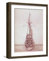 Section of Stern of Vessel Loaded with Weapons and Supplies-null-Framed Giclee Print