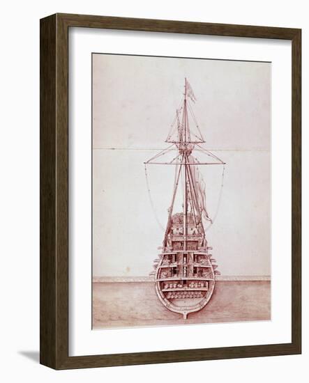 Section of Stern of Vessel Loaded with Weapons and Supplies-null-Framed Giclee Print