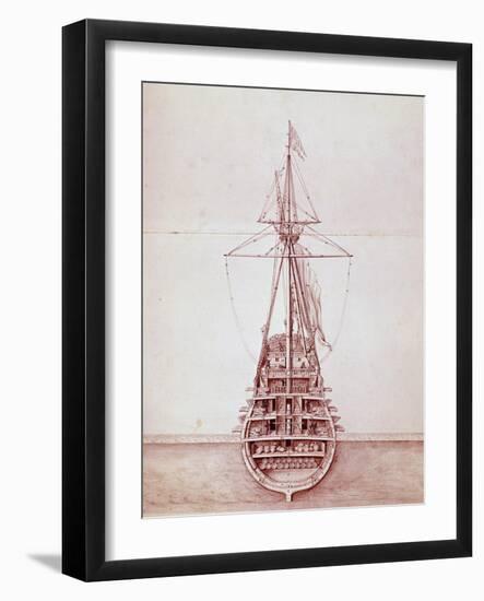 Section of Stern of Vessel Loaded with Weapons and Supplies-null-Framed Giclee Print