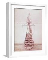 Section of Stern of Vessel Loaded with Weapons and Supplies-null-Framed Giclee Print