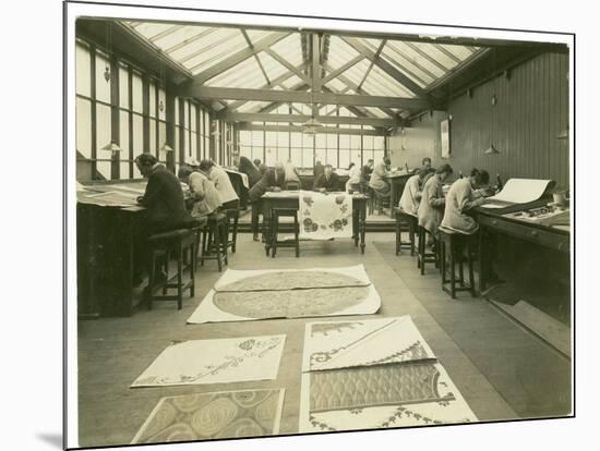 Section of the Designing Room, Carpet Trades, 1923-English Photographer-Mounted Photographic Print