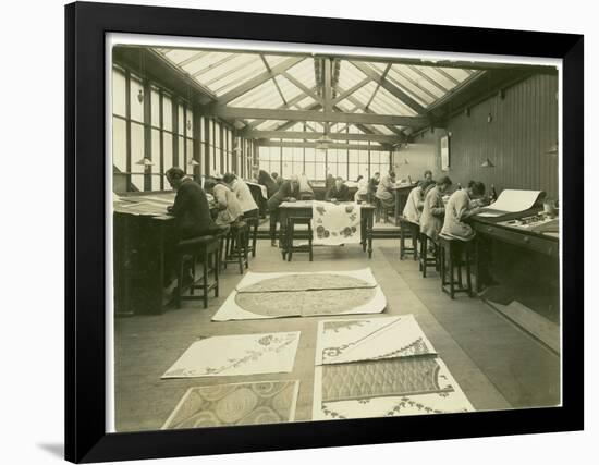 Section of the Designing Room, Carpet Trades, 1923-English Photographer-Framed Photographic Print