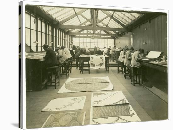 Section of the Designing Room, Carpet Trades, 1923-English Photographer-Stretched Canvas