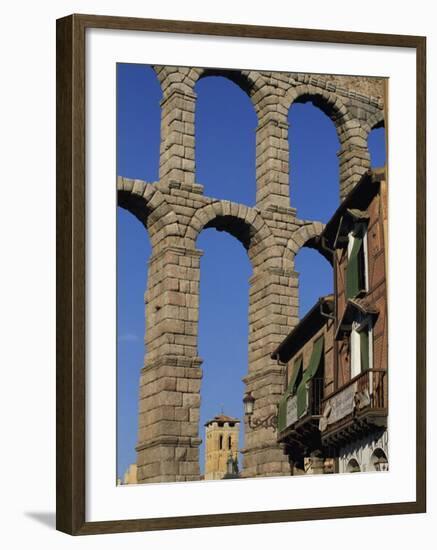 Section of the Roman Aqueduct at Segovia, UNESCO World Heritage Site, Castilla Y Leon, Spain-Tomlinson Ruth-Framed Photographic Print