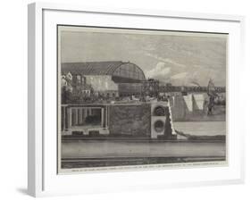 Section of the Thames Embankment-null-Framed Giclee Print