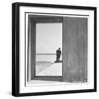 Section of Twelve Foot, Three Mile Concrete Wall with Bulkhead Opening-Walker Evans-Framed Photographic Print