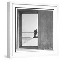 Section of Twelve Foot, Three Mile Concrete Wall with Bulkhead Opening-Walker Evans-Framed Photographic Print