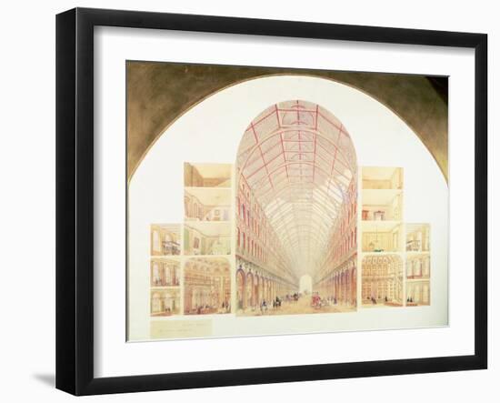 Section Perspective of the Proposed Great Victorian Way, circa 1854-Sir Joseph Paxton-Framed Giclee Print