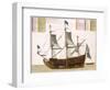 Section Through a French First-Rate Ship of 104 Cannon, from 'Le Naptune Francois', C.1693-1700-Pierre Mortier-Framed Giclee Print