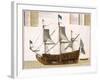 Section Through a French First-Rate Ship of 104 Cannon, from 'Le Naptune Francois', C.1693-1700-Pierre Mortier-Framed Giclee Print