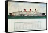 Sectional Plan of R.M.S. Queen Mary by G.Havis-null-Framed Stretched Canvas