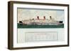 Sectional Plan of R.M.S. Queen Mary by G.Havis-null-Framed Giclee Print