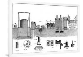 Sectional View of Liverpool Gas Works, 1860-Charles Partington-Framed Giclee Print