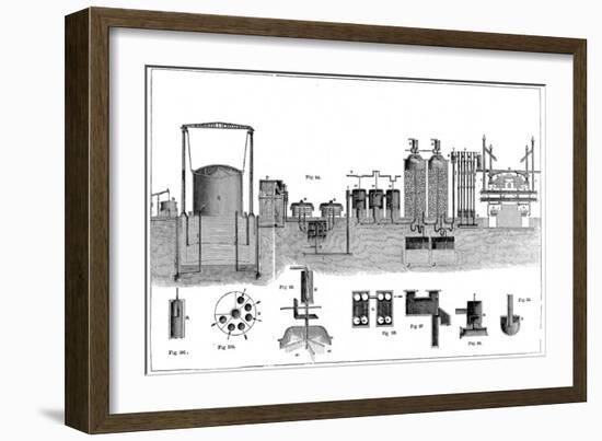 Sectional View of Liverpool Gas Works, 1860-Charles Partington-Framed Giclee Print