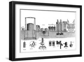 Sectional View of Liverpool Gas Works, 1860-Charles Partington-Framed Giclee Print