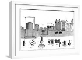 Sectional View of Liverpool Gas Works, 1860-Charles Partington-Framed Giclee Print