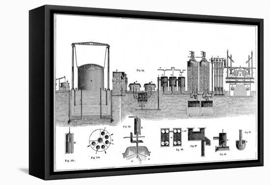 Sectional View of Liverpool Gas Works, 1860-Charles Partington-Framed Stretched Canvas