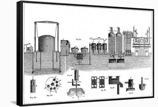 Sectional View of Liverpool Gas Works, 1860-Charles Partington-Framed Stretched Canvas