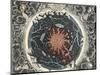 Sectional View of the Earth, Showing Central Fire and Underground Canals Linked to Oceans, 1665-null-Mounted Giclee Print