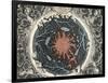 Sectional View of the Earth, Showing Central Fire and Underground Canals Linked to Oceans, 1665-null-Framed Giclee Print