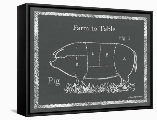 Sectioned Pig-Gwendolyn Babbitt-Framed Stretched Canvas